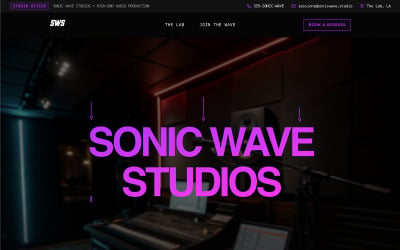 Sonic Wave Studios - AI Website Builder Template