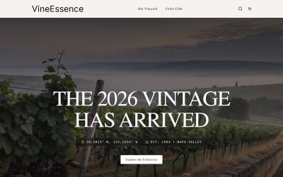 VineEssence - Plantilla para crear sitios web con IA