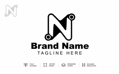 Abstract Monogram Logo Template – Modern Geometric Brand Identity