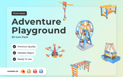 Adventure Playground 3D Icons