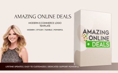 Amazing Online Deals – Modern E-Commerce Logo Template