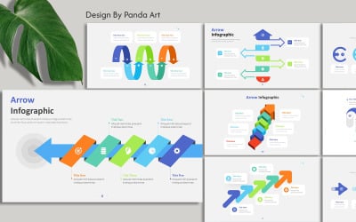 PowerPoint-mall med pilhuvud
