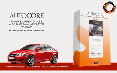 AutoCore – Elektrikli Aletler ve Otomobil Parçaları E-posta Bülteni Şablonu