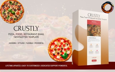 Crustly – Pizza, Food and Restaurant Email Newsletter Template