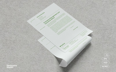 Green Minimal Letterhead Template