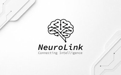 Modèle de logo NeuroLink – Intelligence artificielle et technologies de réseaux neuronaux