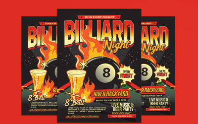 Volantino della serata di biliardo