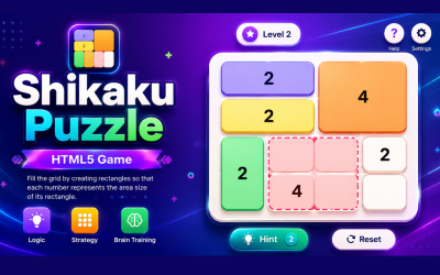 Shikaku — игра-головоломка с прямоугольниками на HTML5