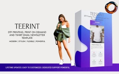 Teesrint – DTF Printing, Print On Demand and T-Shirt Email Newsletter Template