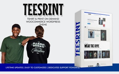Teesrint – Тема WordPress для WooCommerce, предназначенная для печати футболок и товаров по запросу.