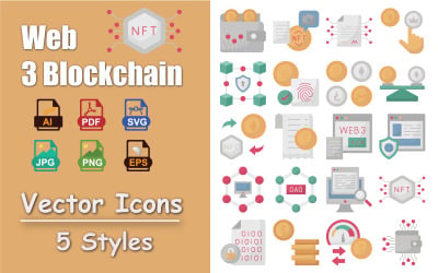 Web3 Blockchain Vector Icons Pack