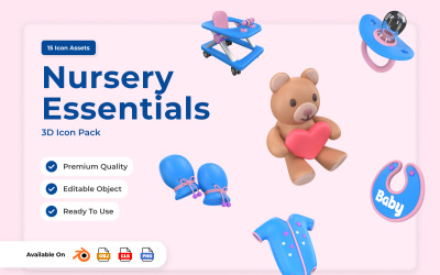 Baby Care 3D Icon Collection