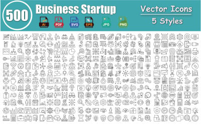 Business Startup Vector Icons Set
