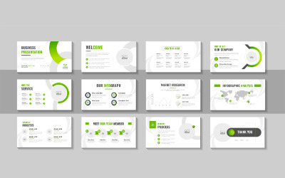 Clean Minimal Business Presentation Slide Template for Company Profile