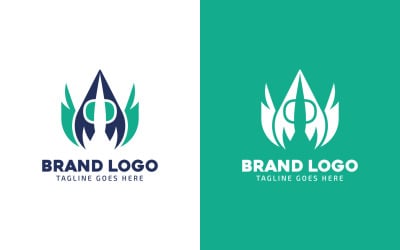 Modern abstrakt geometrisk logotypdesignkoncept