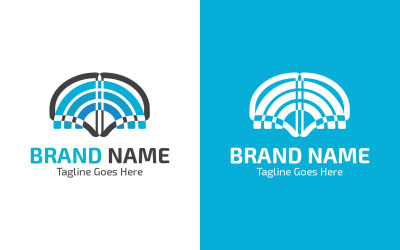 Modern abstrakt geometrisk logotypdesign