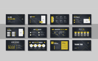 Modern Business Strategy &amp;amp; Company Profile Presentation Template Layout