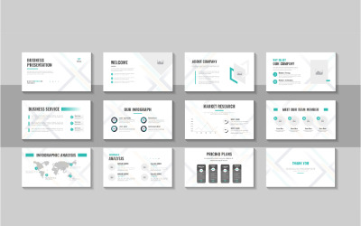 Modern Corporate Business Presentation and Pitch Deck Template Layout
