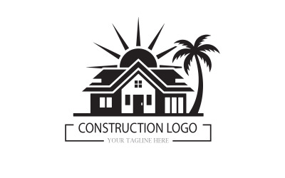 Modern Real Estate House Logo – Construction &amp;amp; Property Logo Template