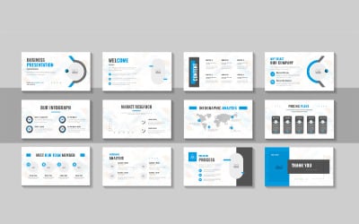 Modern Startup Pitch Deck Presentation Slide Template Layout Design