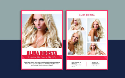 Professional Model Comp Card Template