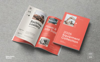 Röd katalog för byggutrustning