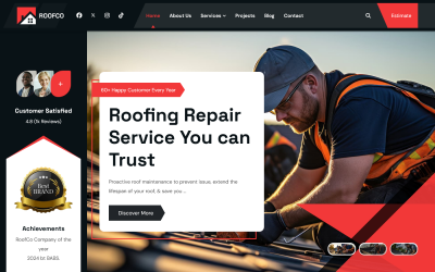 Roofco - Joomla-mall för takläggning och konstruktion