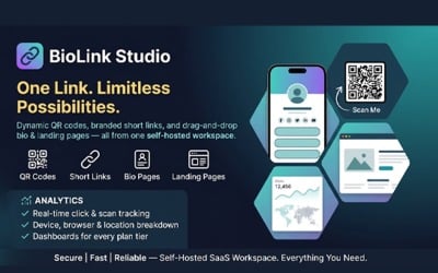BioLink Studio - конструктор QR-кодів, цільових сторінок та сторінок біографії SaaS