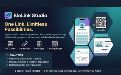 BioLink Studio - Software as a service per la creazione di pagine di destinazione, bio e codici QR