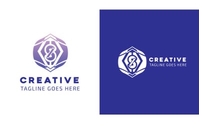 Design creativo del logo con lettere e colori sfumati.