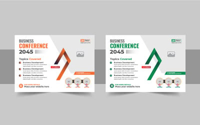 Layout del banner per i social media di webinar online e conferenze tecnologiche per eventi dal vivo.