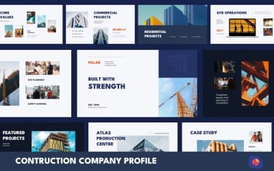 Pelare - PowerPoint-profil för byggföretag