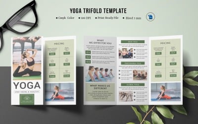 Yoga Trifold Brochure Template