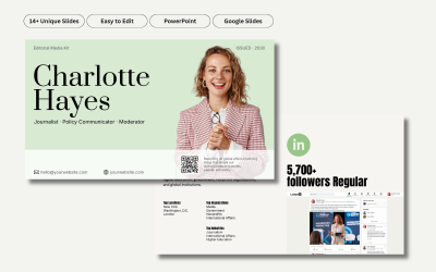 Sjabloon voor een mediakit voor journalisten | Persoonlijke branding &amp;amp; perskit.