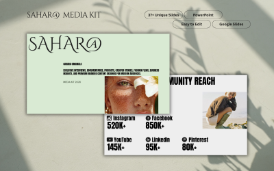 Sjabloon voor een mediakitpresentatie | Mediakit voor tijdschrift- en digitale advertenties.