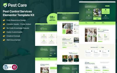 Pest Care – Pest Control Services Elementor Template Kit