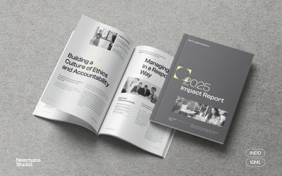 Grå Minimal ESG-påverkansrapport