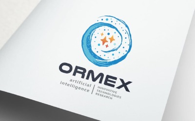 Ormex Swirl Ai Letter O-logotyp