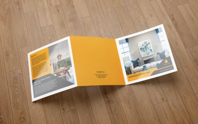 Professional Square Trifold Interior Brochure