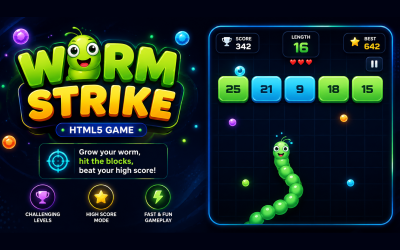 Worm Strike – HTML5 гра-змійка та дроблення чисел