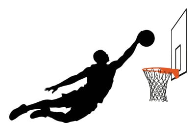 Basket Slam Dunk Silhuett