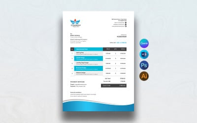 Fakturamall för Canva och MS Word