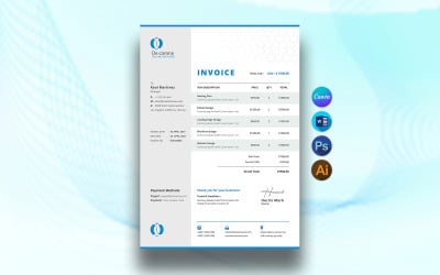 Canva och MS Word Modern fakturamall