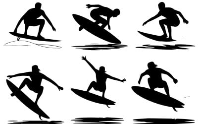 Dynamisk surfsilhuettuppsättning
