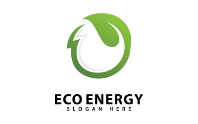 Logo Eco Energy Vector z symbolem V8