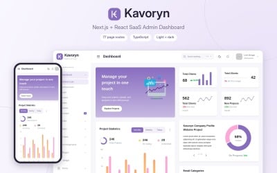 Kavoryn - Next.js React SaaS Admin Dashboard Template