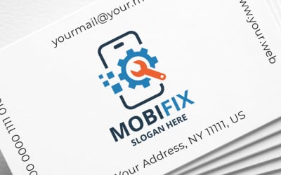 Logo van een reparatiebedrijf voor smartphones