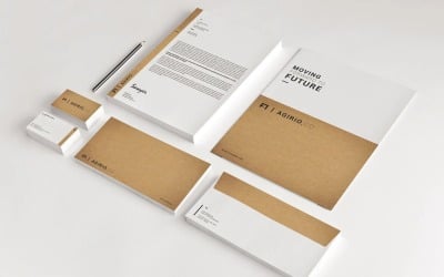 Conception minimaliste de papeterie d&amp;#39;entreprise