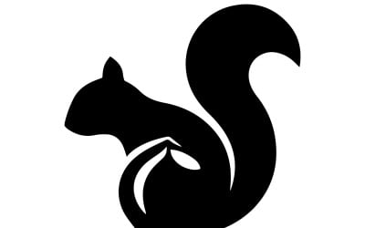 Minimal Squirrel &amp;amp; Hazelnut Bio-Lebensmittel-Logo