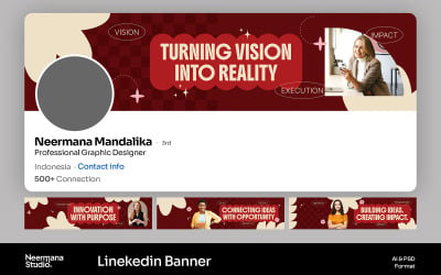 Red Retro Linkedin Banner